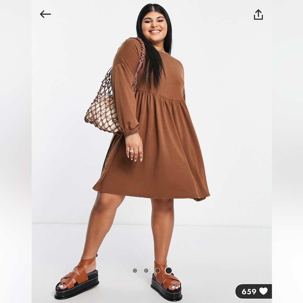 Yours Exclusive Brown Long Jersey Dress